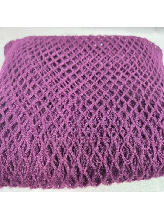 Soft Purple Knit Infinity Scarf Lightweight Crochet-Style Loop Mix & Match 3/$15 - Picture 4 of 7